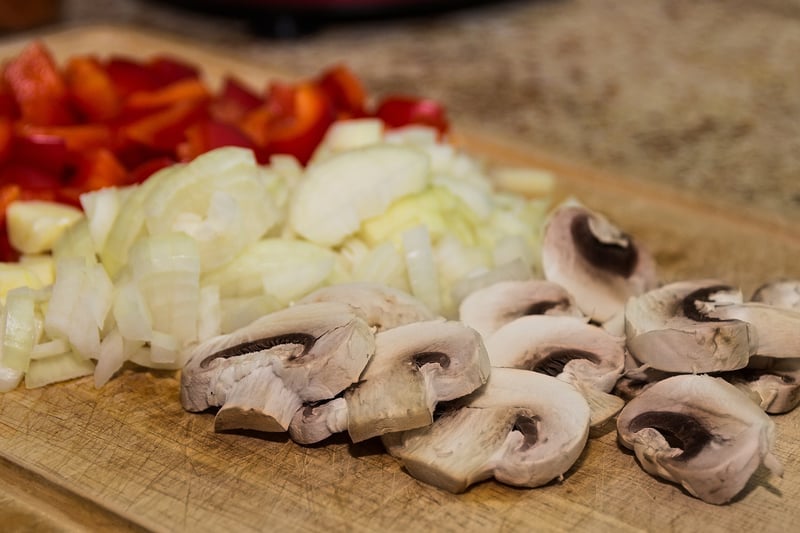 Chopping vegetables